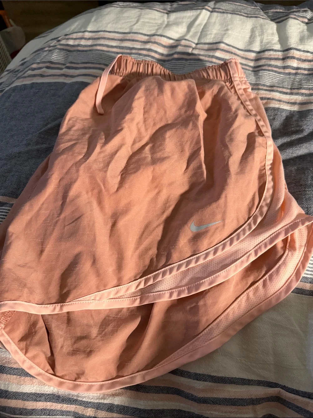Nike Women's Coral-Peach Athletic Running Shorts